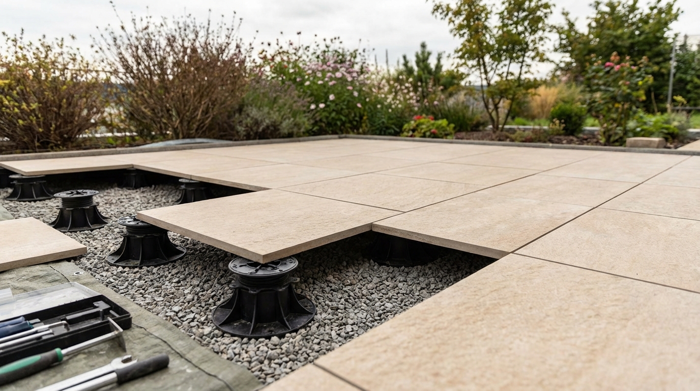 apprenez à poser un carrelage sur plots sans maçonnerie pour créer une terrasse parfaitement drainante, facile à installer et durable.